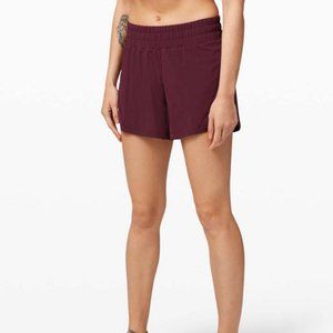 Lululemon Track That Mid-Rise Lined Short 5" - Sz 6 - Cassis